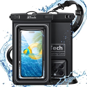 image:imageJETech IPX8 Waterproof Phone Pouch Floating Dry Bag Black 2Pack  Touchscreen Compatible Fits up to 7 for iPhone 17e17161514 Series for Galaxy S26S25 Ultra for Pixel 10 Series