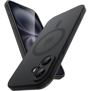 image:imageJETech Magnetic Matte Case for iPhone 16 Black  Compatible with MagSafe Translucent Frosted Soft TPU Cover AntiYellowing AntiFingerprint ShockproofBlack