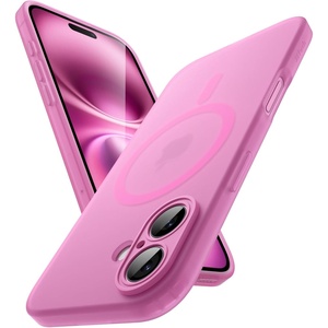 image:imageJETech Magnetic Matte Case for iPhone 16 Black  Compatible with MagSafe Translucent Frosted Soft TPU Cover AntiYellowing AntiFingerprint ShockproofPink