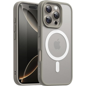 image:imageJETech Magnetic Matte Case for iPhone 16 Pro Max Black  Compatible with MagSafe Translucent Matte Back Slim Shockproof ProtectionNatural TitaniumWhite