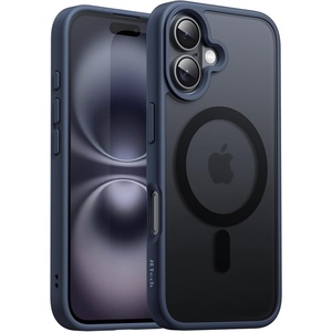 image:imageJETech Magnetic Matte Case for iPhone 16 Pro Max Black  Compatible with MagSafe Translucent Matte Back Slim Shockproof ProtectionStorm Blue