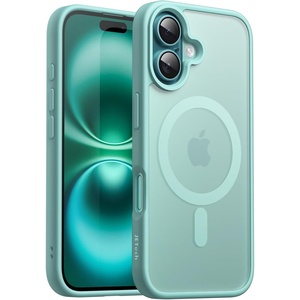 image:imageJETech Magnetic Matte Case for iPhone 16 Pro Max Black  Compatible with MagSafe Translucent Matte Back Slim Shockproof ProtectionTeal