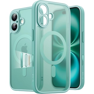 image:imageJETech Magnetic Matte Case for iPhone 16 Pro Max Black Titanium  Compatible with MagSafe Builtin Camera Control Button Shockproof Translucent Back Slim Phone CoverTeal
