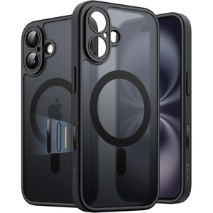 image:imageJETech Magnetic Matte Case for iPhone 16 Pro Max Black Titanium  Compatible with MagSafe Builtin Camera Control Button Shockproof Translucent Back Slim Phone CoverBlack