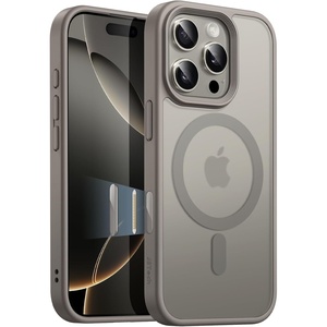 image:imageJETech Magnetic Matte Case for iPhone 16 Pro Max Black Titanium  Compatible with MagSafe Camera Control Button Translucent Matte Back Slim Shockproof ProtectionNatural Titanium