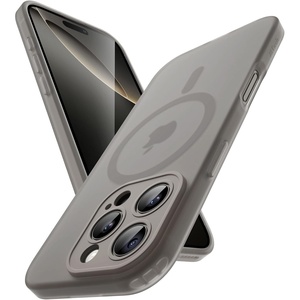 image:imageJETech Magnetic Matte Case for iPhone 16 Pro Max Black Titanium  Compatible with MagSafe Translucent Frosted Soft TPU Cover AntiYellowing AntiFingerprint ShockproofNatural Titanium