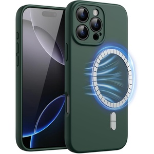 image:imageJETech Magnetic Silicone Case for iPhone 16 Pro Max Black  Compatible with MagSafe Silky Soft Touch Full Camera Lens Protection Shock Absorbing Phone CoverMidnight Green