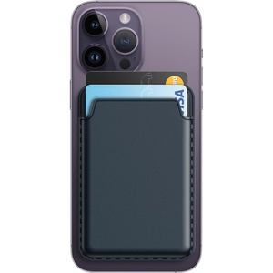 image:imageJETech Magnetic Wallet Compatible with MagSafe Black  for iPhone 1717eAir1615141312 Series Pixel 10 Series PU Phone Card Holder Store 12 CardsBlue