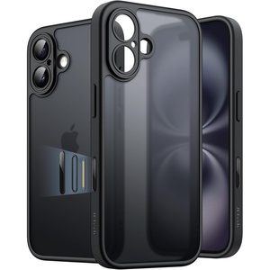 image:imageJETech Matte Case for iPhone 16 Black  with Camera Control Button MilitaryGrade Protection Frosted Matte Back Shockproof DesignBlack