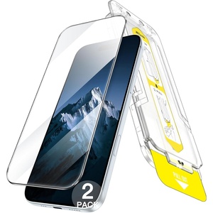 image:imageJETech Screen Protector for iPhone 15 2Pack  FullCoverage Tempered Glass 10Second Super Easy Installation with OneStep Alignment Tray BubbleFree HD CleariPhone 15 Plus