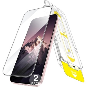 image:imageJETech Screen Protector for iPhone 15 2Pack  FullCoverage Tempered Glass 10Second Super Easy Installation with OneStep Alignment Tray BubbleFree HD CleariPhone 15