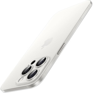 image:imageJETech Ultra Slim Case for iPhone 15 Pro Max Black Titanium  Camera Lens Protection Lightweight Matte Finish Minimalist Hard PP Material Cover Supports Wireless ChargingFrosted Clear