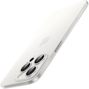 image:imageJETech Ultra Slim Case for iPhone 15 Pro Natural Titanium  Camera Lens Protection Lightweight Matte Finish Minimalist Hard PP Material Cover Supports Wireless ChargingFrosted Clear