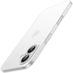 image:imageJETech Ultra Slim Case for iPhone 16 Black  Camera Lens Protection Lightweight Matte Finish Minimalist Hard PP Material Cover Supports Wireless ChargingFrosted Clear
