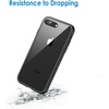 image:imageJETech Case for iPhone 8 Plus7 Plus AntiYellowing Clear  Shockproof Protection Scratch Resistant Hard PC Back Durable Transparent TPU BumperBlack