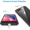 image:imageJETech Case for iPhone 8 Plus7 Plus AntiYellowing Clear  Shockproof Protection Scratch Resistant Hard PC Back Durable Transparent TPU BumperBlack