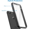 image:imageJETech Case for iPhone 8 Plus7 Plus AntiYellowing Clear  Shockproof Protection Scratch Resistant Hard PC Back Durable Transparent TPU BumperBlack