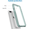 image:imageJETech Case for iPhone 8 Plus7 Plus AntiYellowing Clear  Shockproof Protection Scratch Resistant Hard PC Back Durable Transparent TPU BumperMidnight Green