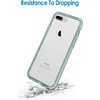 image:imageJETech Case for iPhone 8 Plus7 Plus AntiYellowing Clear  Shockproof Protection Scratch Resistant Hard PC Back Durable Transparent TPU BumperMidnight Green