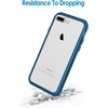 image:imageJETech Case for iPhone 8 Plus7 Plus AntiYellowing Clear  Shockproof Protection Scratch Resistant Hard PC Back Durable Transparent TPU BumperNavy
