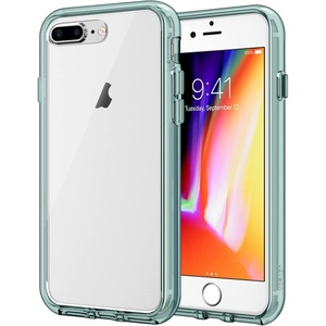 image:imageJETech Case for iPhone 8 Plus7 Plus AntiYellowing Clear  Shockproof Protection Scratch Resistant Hard PC Back Durable Transparent TPU BumperMidnight Green