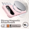 image:imageJETech Magnetic Silicone Case for Google Pixel 11 Light Pink  Compatible with MagSafe Swirl Texture FourCorner Shockproof Protection Metal Camera Ring Metal Buttons Soft Grip