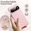 image:imageJETech Magnetic Silicone Case for Google Pixel 11 Pro XL Light Pink  Compatible with MagSafe Swirl Texture FourCorner Shockproof Protection Metal Camera Ring Metal Buttons Soft Grip