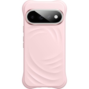 image:imageJETech Magnetic Silicone Case for Google Pixel 11 Pro Light Pink  Compatible with MagSafe Swirl Texture FourCorner Shockproof Protection Metal Camera Ring Metal Buttons Soft Grip