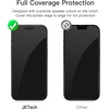 image:imageJETech FullCoverage Screen Protector for iPhone 12 Pro Max 3Pack  Black Edge Tempered Glass Easy Installation Tool HD Clear CaseFriendlyiPhone 14 Pro Max