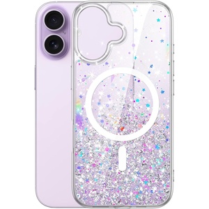 image:imageJETech Magnetic Glitter Case for iPhone Air ClearPurple