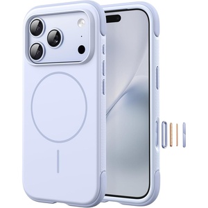 image:imageJETech Magnetic Silicone Case for iPhone 17 Pro Light PinkLight Blue