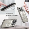 image:imageJETech Kickstand Case for iPhone 15 Pro Max 67Inch Compatible with MagSafe Builtin Adjustable Camera Stand Translucent Matte Magnetic Back Slim Shockproof Phone Cover Black TitaniumNatural Titanium