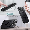 image:imageJETech Kickstand Case for iPhone 15 Pro Max 67Inch Compatible with MagSafe Builtin Adjustable Camera Stand Translucent Matte Magnetic Back Slim Shockproof Phone Cover Black TitaniumBlack Titanium