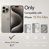 image:imageJETech Kickstand Case for iPhone 15 Pro Max 67Inch Compatible with MagSafe Builtin Adjustable Camera Stand Translucent Matte Magnetic Back Slim Shockproof Phone Cover Black TitaniumNatural Titanium