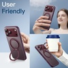 image:imageJETech 360 Rotatable Ring Stand Case for iPhone 18 Pro Max ClearDark Cherry