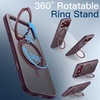 image:imageJETech 360 Rotatable Ring Stand Case for iPhone 18 Pro Max ClearDark Cherry