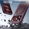 image:imageJETech 360 Rotatable Ring Stand Case for iPhone 18 Pro Max ClearDark Cherry