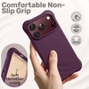 image:imageJETech Magnetic Silicone Case for iPhone 18 Pro17 Pro Light PinkDark Cherry