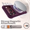 image:imageJETech Magnetic Silicone Case for iPhone 18 Pro17 Pro Light PinkDark Cherry