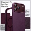 image:imageJETech Vegan Leather Magnetic Case for iPhone 18 Pro BlackDark Cherry