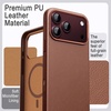 image:imageJETech Vegan Leather Magnetic Case for iPhone 18 Pro BlackDeep Brown