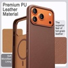 image:imageJETech Vegan Leather Magnetic Case for iPhone 18 Pro BlackDeep Brown