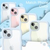 image:imageJETech Wavy Case for iPhone 15 PinkBlue