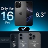 image:imageJETech 5 in 1 Matte Case for iPhone 16 Pro Natural TitaniumBlack