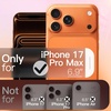 image:imageJETech Magnetic Glitter Case for iPhone 17 Pro Max ClearOrange