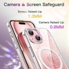 image:imageJETech Magnetic Glitter Case for iPhone 17 Pro Max ClearPink