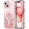 image:imageJETech Magnetic Glitter Case for iPhone 17 Pro Max ClearPink