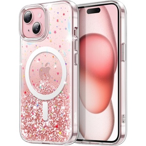 image:imageJETech Magnetic Glitter Case for iPhone 17 Pro Max ClearPink