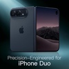 image:imageJETech Vegan Leather Case for iPhone Duo with Hinge Protection WhiteBlack
