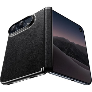 image:imageJETech Vegan Leather Case for iPhone Duo with Hinge Protection WhiteBlack